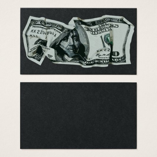 Modern Crumpled $100 Bill Design (Front & Back)