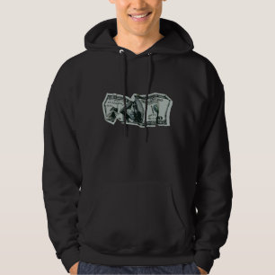 Modern Crumpled $100 Bill Design Hoodie