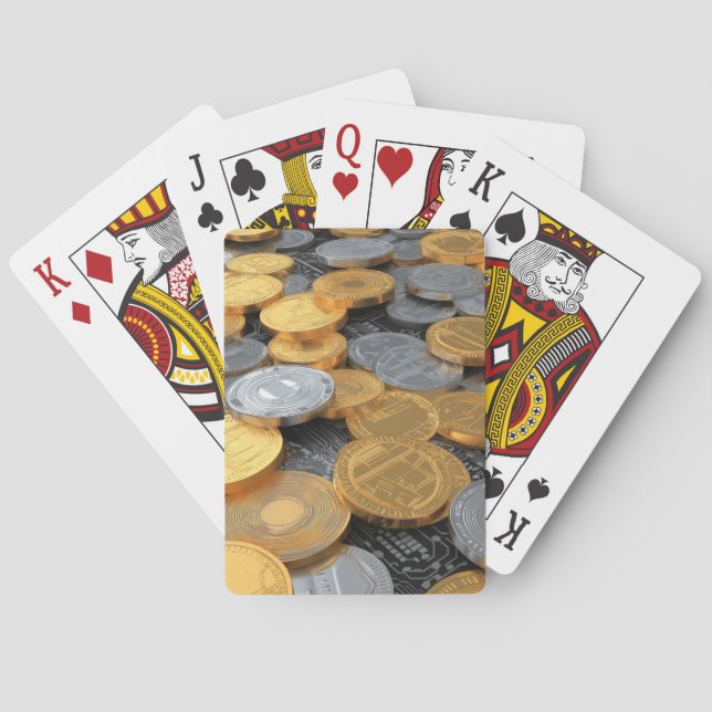 Modern Crypto Coin Poker Cards (Back)