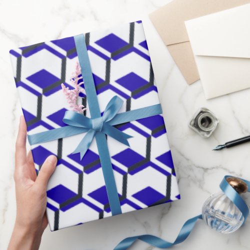 Modern Cubed Flipped Lid Pattern Wrapping Paper