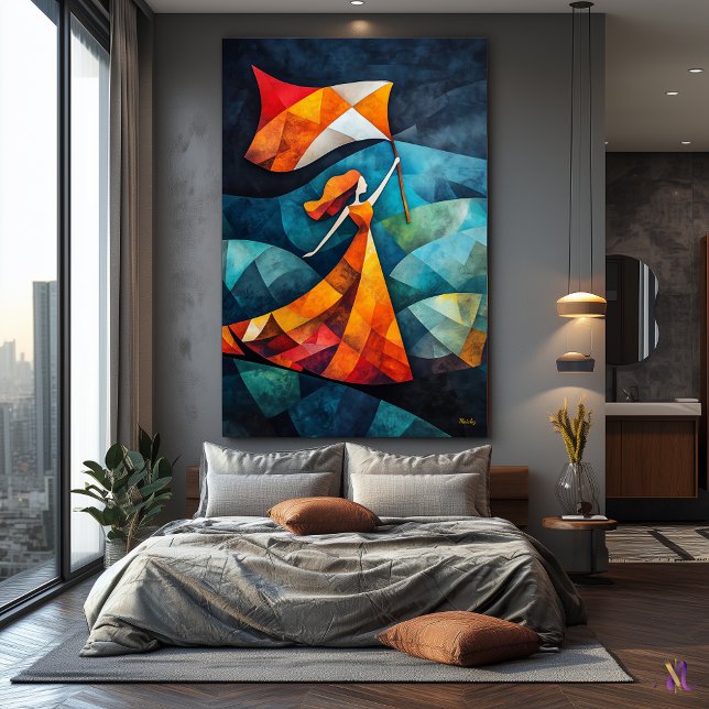 Modern Cubist Vision of Liberty Leading the People Canvas Print (Creator Uploaded)