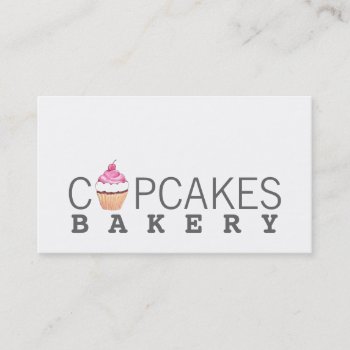 Modern Cupcake Bakery Business Card by CoutureBusiness at Zazzle