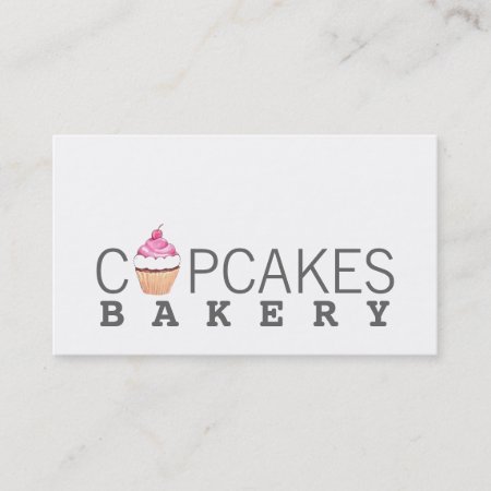 Modern Cupcake Bakery Business Card