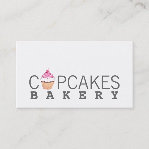 Customizable Modern Cupcake Bakery Business Card