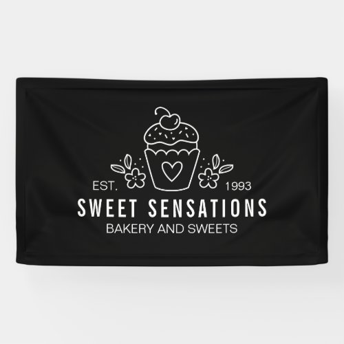Modern Cupcake Bakery Pastry Chef Banner