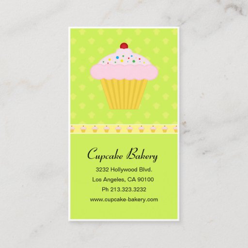 Customizable Cupcake Bakery vertical Business Card