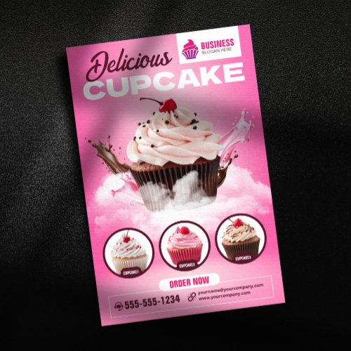 Modern Cupcake Bakery Shop Pastry Dessert Cake Flyer