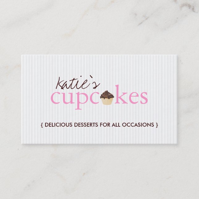Modern Cupcake Business Card (Front)