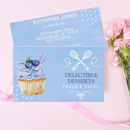 Modern Cupcake Graphic Bakery Business Card