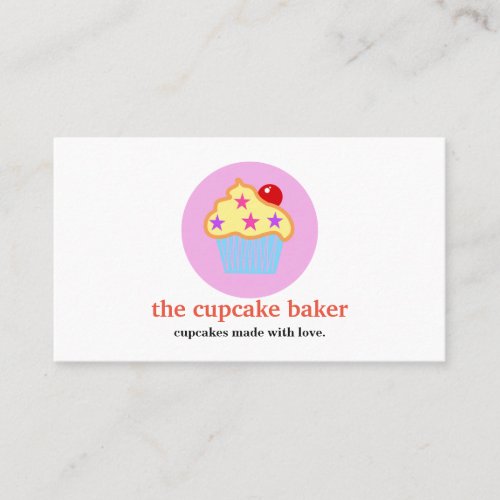Modern Cupcake Logo Bakery Chef Catering Business Card