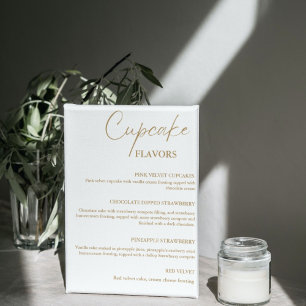 Modern Cupcake wedding menu sign dessert sign