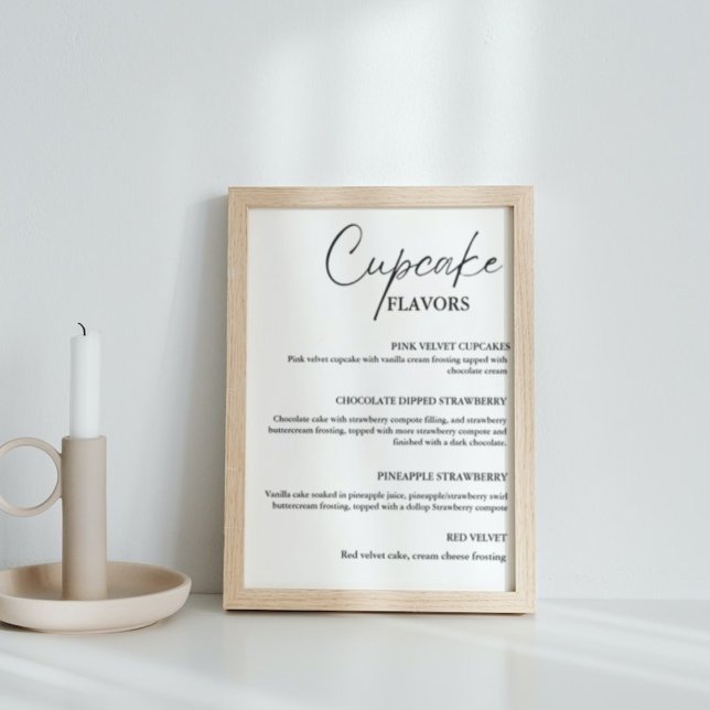 Modern Cupcake  wedding menu sign dessert sign (Creator Uploaded)