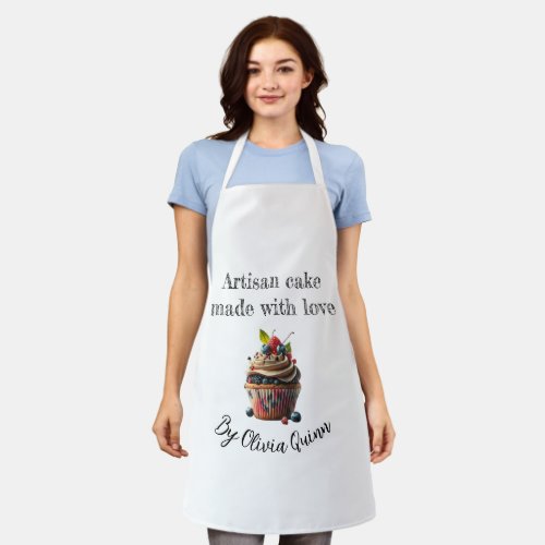 Modern cupcake with blue Berries  Apron