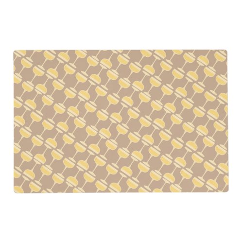 Modern Cups Pattern Laminated Placemat