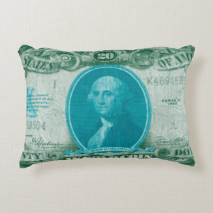 Modern Currency V Decorative Pillow