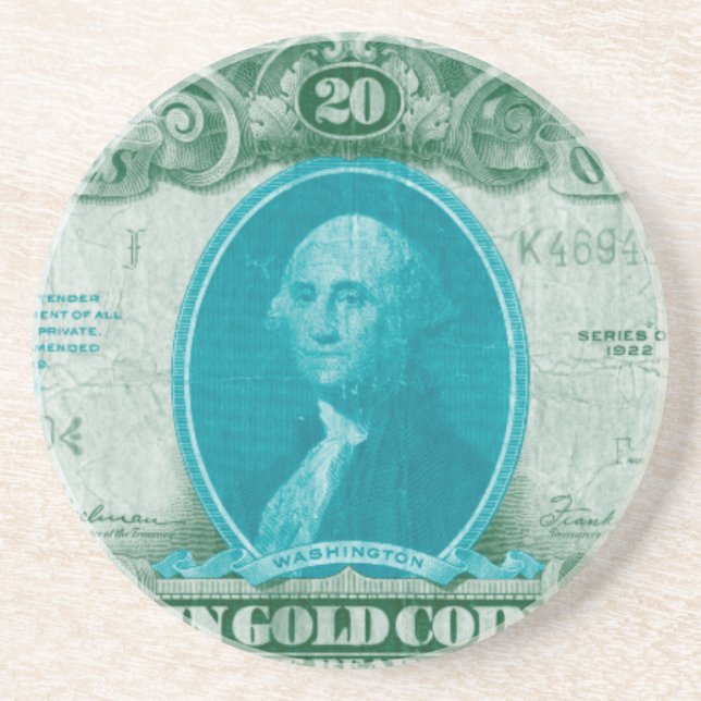 Modern Currency V Drink Coaster (Front)