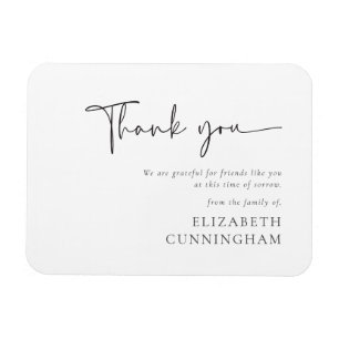 Modern Cursive Script Modern Elegant Chic Memorial Magnet