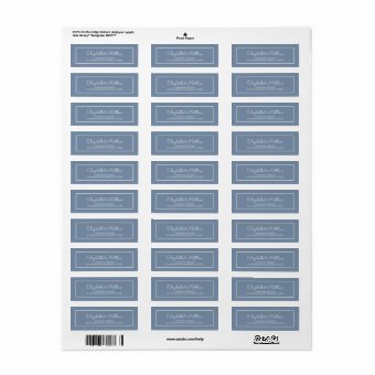 Modern Cursive Script on Frame Return Address Label | Zazzle