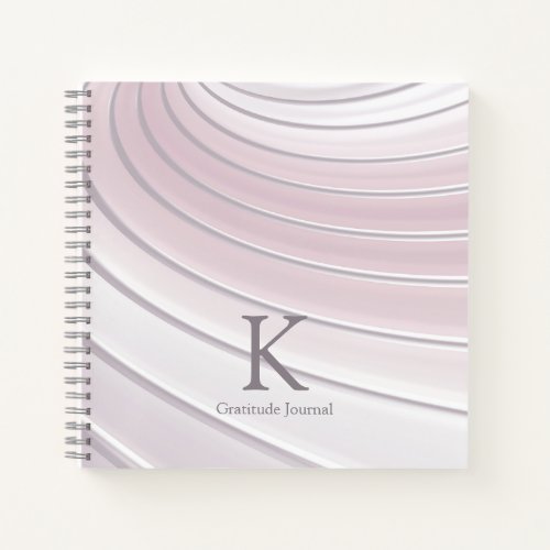 Modern Curve Abstract Minimal Gratitude Notebook