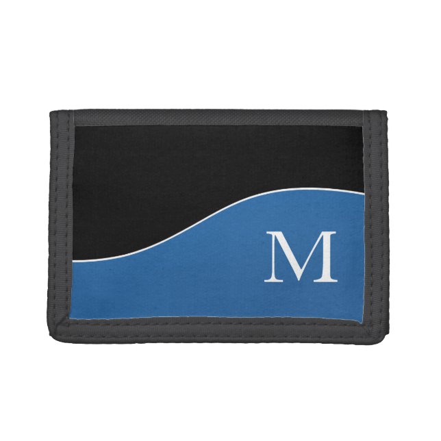 Modern Curves Sporty Personalized Tri-fold Wallet (Front)