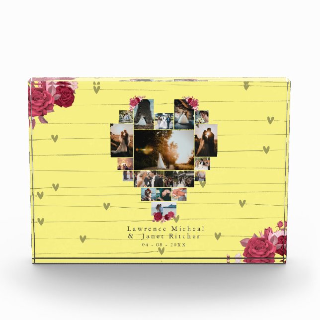 Modern custom 18 heart Shaped Photo gifts gf bf (Front)