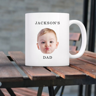 Modern Custom Baby Kid Face Child Grandma-Grandpa Two-Tone Coffee Mug