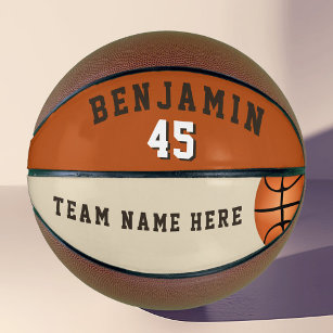 Modern Custom Basketball with Team Name Number
