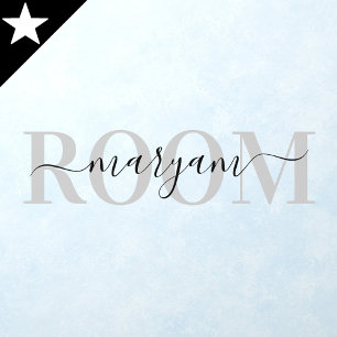 Modern Custom Bedroom Nursery Room Name Wall Decal
