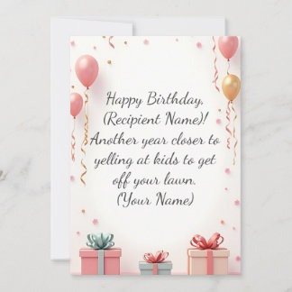 Modern Custom Birthday Card Personalized Name 