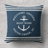 Modern Custom Boat Name Welcome Aboard Anchor