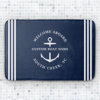 Modern Custom Boat Name Welcome Aboard Nautical