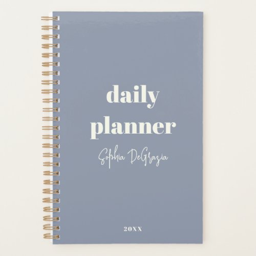 Modern Custom Boho Chic Minimalist Daily Planner
