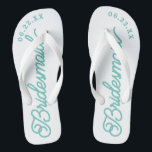 Modern Custom Bridal Party Flip Flops<br><div class="desc">These flip flops are perfect for your bridesmaids! Customize with your wedding date and wedding colors.</div>