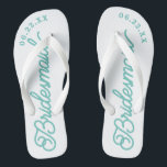 Modern Custom Bridal Party Flip Flops<br><div class="desc">These flip flops are perfect for your bridesmaids! Customize with your wedding date and wedding colors.</div>