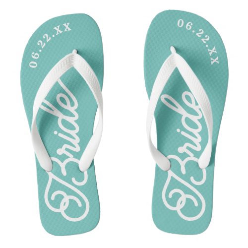 Modern Custom Bridal Wedding Color Flip Flops