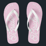 Modern Custom Bridal Wedding Color Flip Flops<br><div class="desc">These flip flops are perfect for the soon-to-be Mrs! Customize with your wedding date and wedding colors.</div>