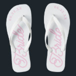 Modern Custom Bridal Wedding Color Flip Flops<br><div class="desc">These flip flops are perfect for the soon-to-be Mrs! Customize with your wedding date and wedding colors.</div>