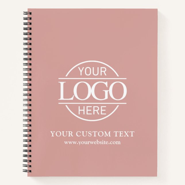 Modern Custom Business Company Logo Promotional Notebook (Front)