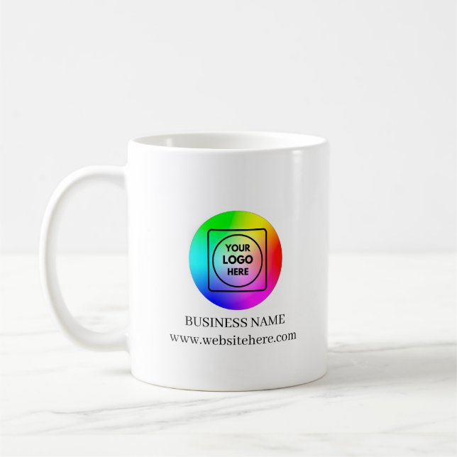 Modern Custom Business Logo Branding Mug (Left)