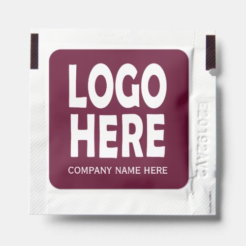 Modern custom business logo burgundy promotional hand sanitizer packet