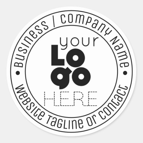 Modern Custom Business Logo Classic Round Sticker