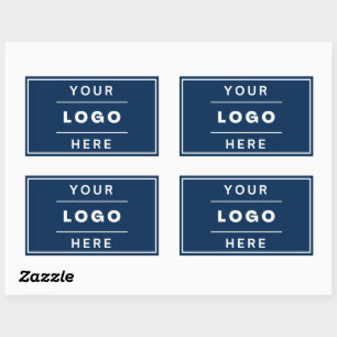 Modern Custom Business Logo Company Branded Rectangular Sticker