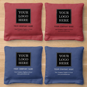 Modern Custom Business Logo Company Event Party Cornhole Bags