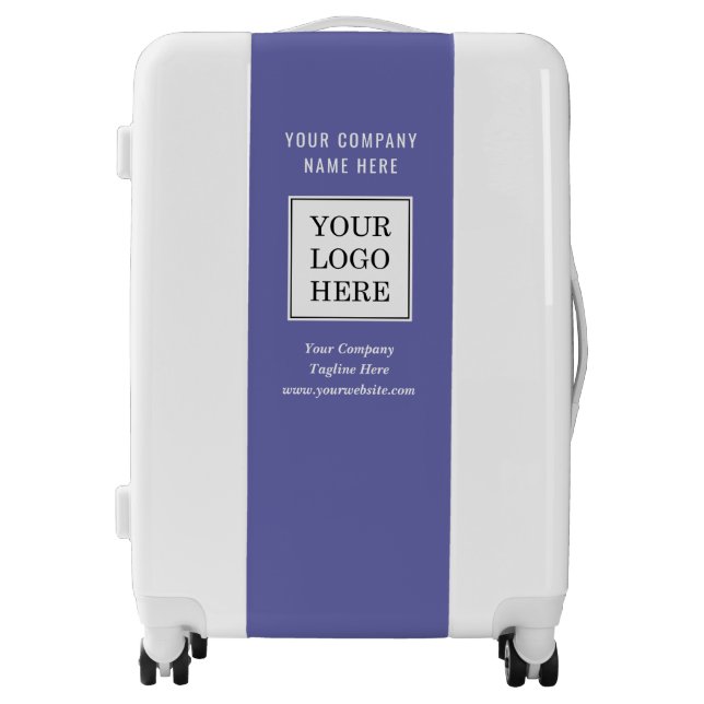 Modern Custom Business Logo Company Periwinkle Luggage (Front)
