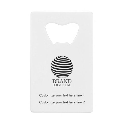 Modern Custom Business Logo Company Promotional  Credit Card Bottle Opener