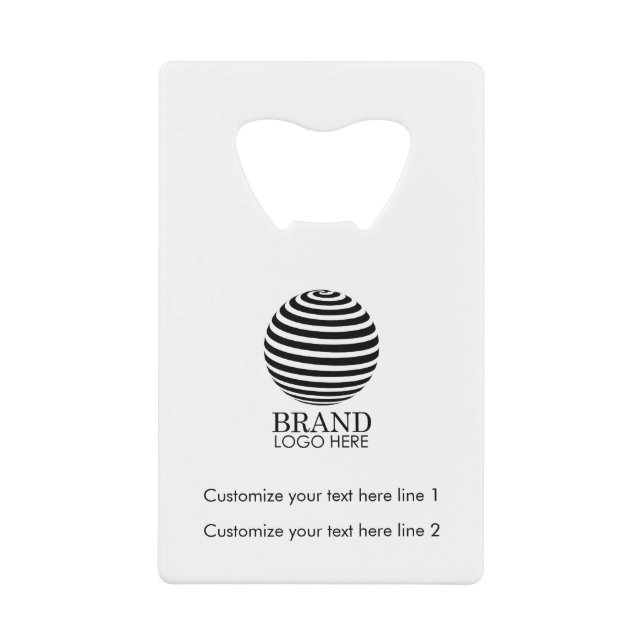 Modern Custom Business Logo Company Promotional  Credit Card Bottle Opener (Front)