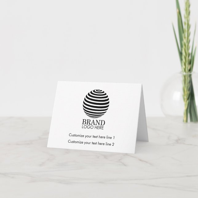 Modern Custom Business Logo Company Promotional  Holiday Card (Front)