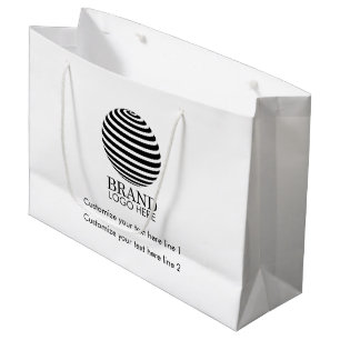 Modern Custom Business Logo Company Promotional Large Gift Bag