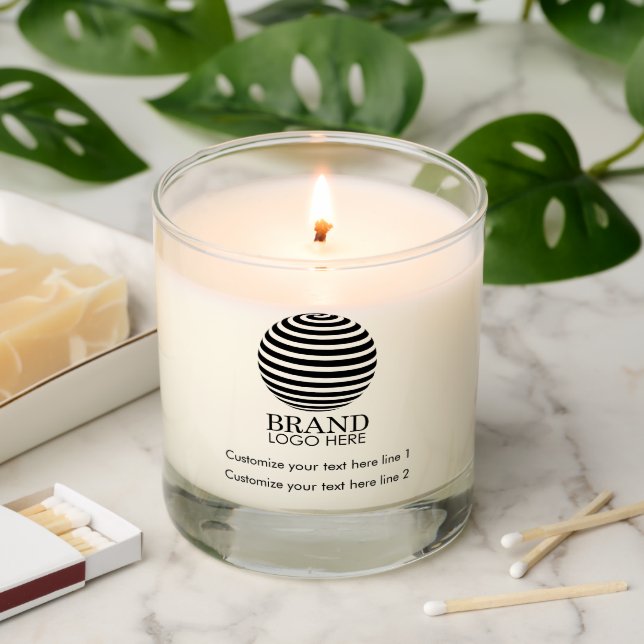 Modern Custom Business Logo Company Promotional  Scented Candle (Lit)