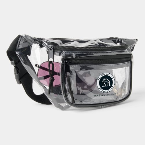 Modern Custom Business Logo Giveaway Clear Fanny Pack